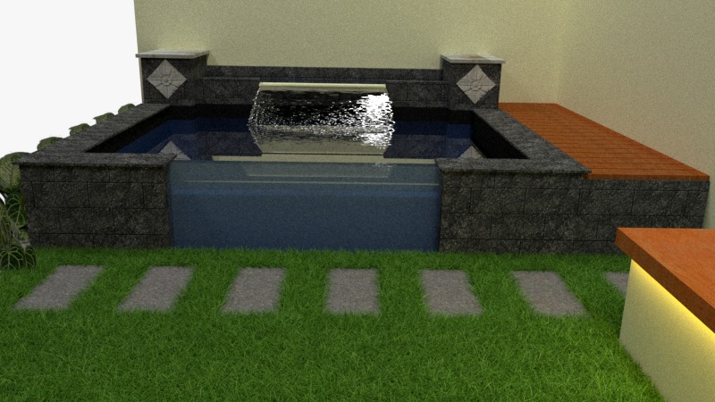 Desain taman minimalis kolam ikan koi