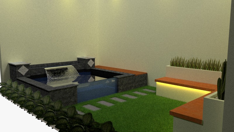 desain taman kolam koi minimalis