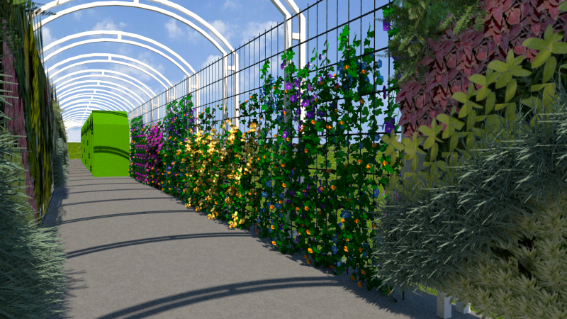 desain taman vertical garden outdooor