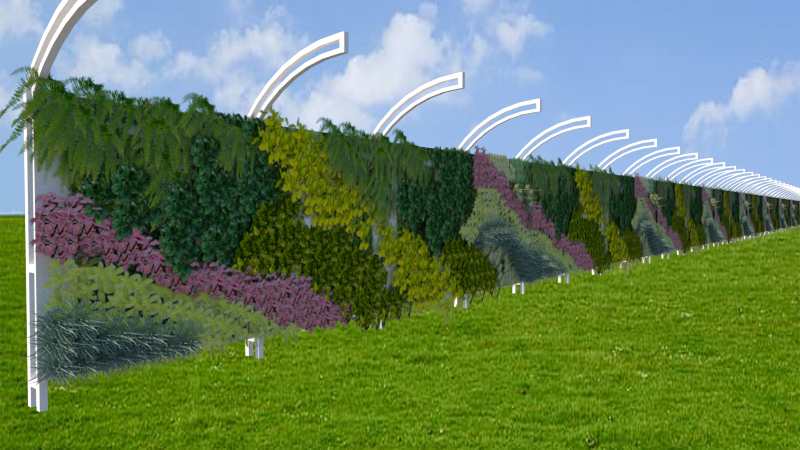 contoh desain vertical garden